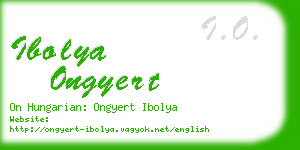 ibolya ongyert business card